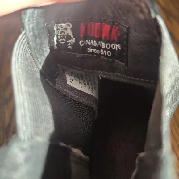 Kodiak Chelsea Boots Women’s 6.5 Black Leather Rubber Sole - Picture 3 of 6